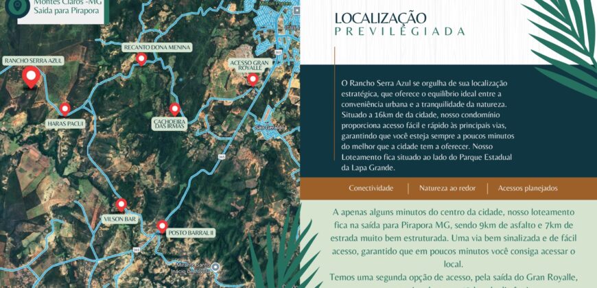 Loteamento Rural saída para Pirapora